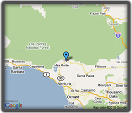 Google Map to BMD Landscape Architect office in Ojai Valley, California.